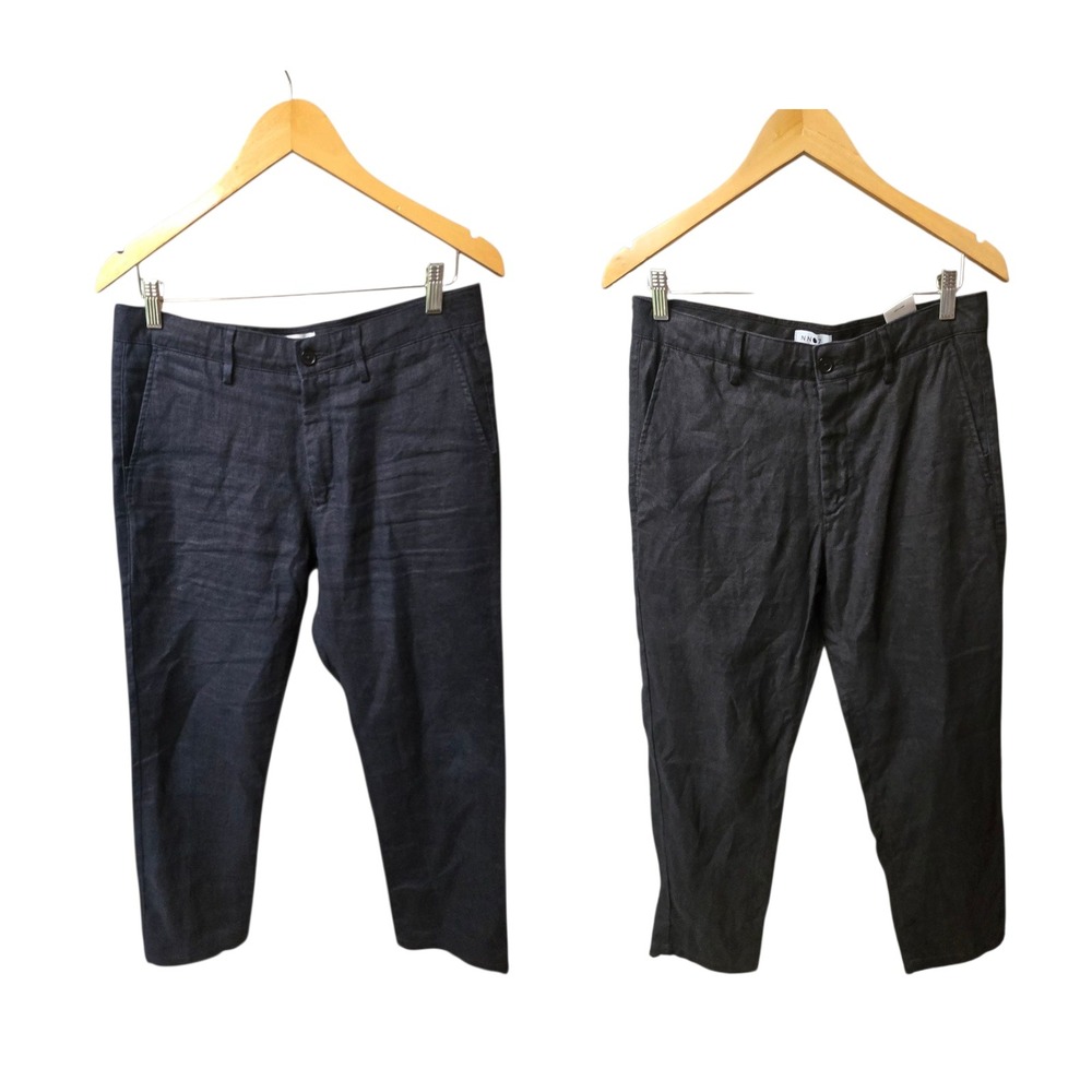 2‎ NO NATIONALITY Linen Pants Karl Men's Size 31/32 NN07 Blue & Black